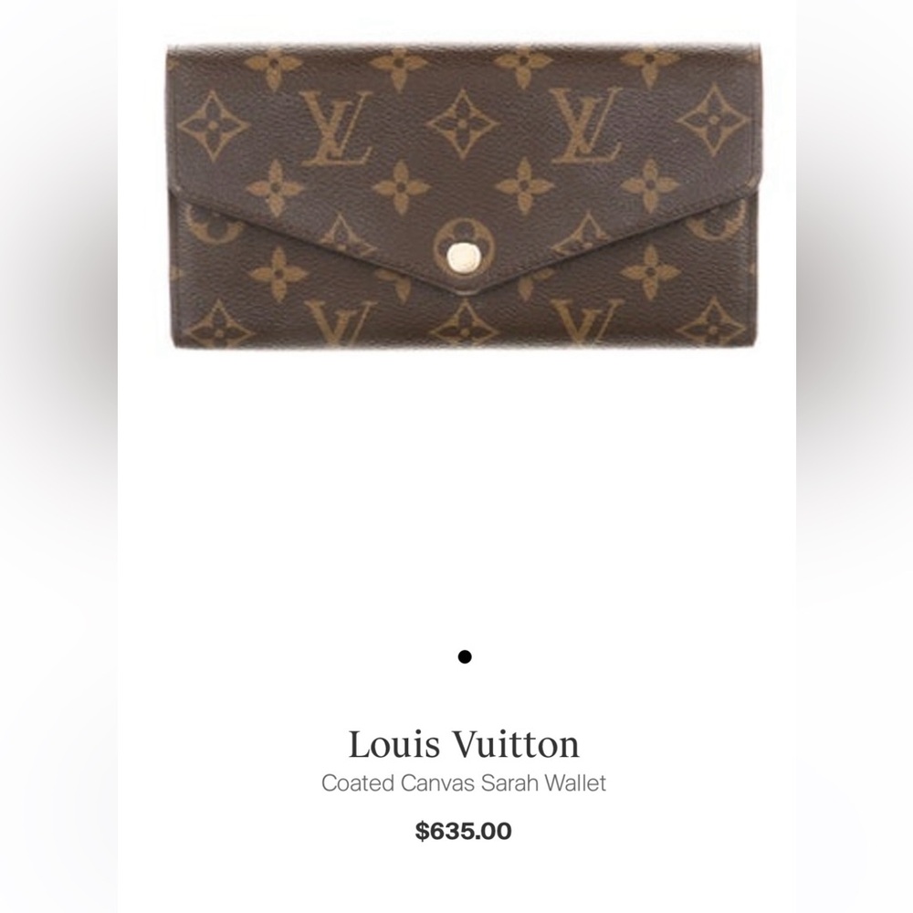 LV Sarah Wallet with magenta lining